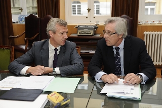 El presidente del Tribunal Superior de Xustiza de Galicia, Miguel Ángel Cadenas, y el vicepresidente de la Xunta, Alfonso Rueda